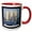 Red/White, variant on 3drose, Barbiers Clu Revoir, 11oz Two-tone Black Mug