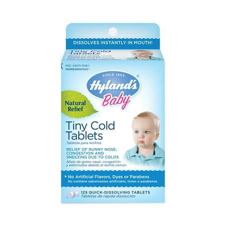Hyland's Baby Tiny Cold Tablets Quick-Dissolving - 125 (Best Medicine For Insect Bites For Babies)