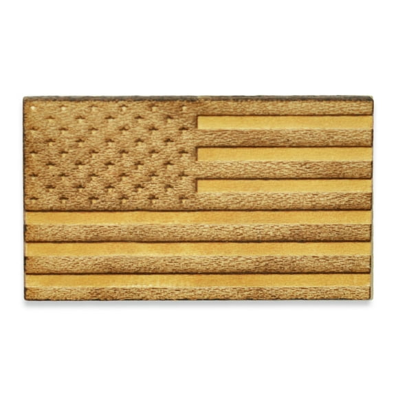 PinMart American Flag Wood Pin