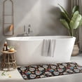 thumbnail image 2 of Black Colorful Skull Flower Pattern Kitchen Rug Mat,Kitchen Runner Rugs Non Skid Washable,Decorative Kitchen Floor Mats for Kitchen,Sink,Laundry,17"x47.2", 2 of 7