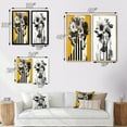 thumbnail image 4 of Designart "Vintage Minimalism Woman amidst Flowers VIII" Woman Floral Framed Wall Art Set Of 2 - Glam Yellow Gallery Wall Frame Set For Home Decor, 4 of 6
