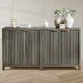 thumbnail image 3 of ARKANTOS Sideboard Buffet Cabinet with Fluted Panel Doors and Shelf, Charcoal Oak, Set of 2, 3 of 14