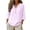 Light Violet, variant on Women's Summer Plus Size Shirts Cotton Linen Casual Travel Work Tops 3/4 Sleeve V Neck Button Blouses Teacher Shirts Work Out Business Loose Fit Clothes Solid S-5XL