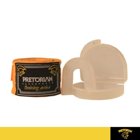 Pretorian Wrist Wrap and Moldable Mouth Guard for Boxing, MMA, Muay Thai Kit 100% Cotton