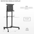 thumbnail image 5 of VIVO Black Mobile Portrait to Landscape TV Cart for 32" to 88" Flat Screens, 5 of 9