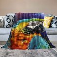 thumbnail image 2 of RUIYC 50"x60" Parrot Sherpa Blanket Colorful Macaw Throw Blanket Super Soft Thick Warm Fleece Blankets for Couch Bed White, 2 of 6
