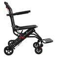 thumbnail image 5 of Aluminum Alloy Ultra-Thin Transport Wheelchair - Foldable Chair with Flip-Up Armrests, Portable Travel Wheelchair Bearing 286lbs for Adults & Seniors, 5 of 8