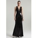thumbnail image 1 of Vestido Bellabarnetten Kerry Lace Deep V maxi con lentejuelas en V para mujer, 1 of 6