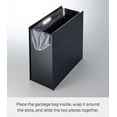 thumbnail image 6 of Yamazaki Home Trash Can - Two Styles, Black, ABS Plastic, Wide, 4 gallons, 15 liters, Handles, Lid, No Assembly, 6 of 8