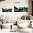 thumbnail image 4 of Elephant Stock Mountain Landscape Abstract Wall Art - Horizontal Multi Panel Canvas - Living Room Wall Decor - Abstract Multi Panel - Gray And Blue Decor - 56" x 27", 4 of 8