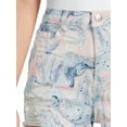 thumbnail image 4 of Madden NYC Junior' Super High Rise Jean Shorts with Frayed Hem, 4 of 5