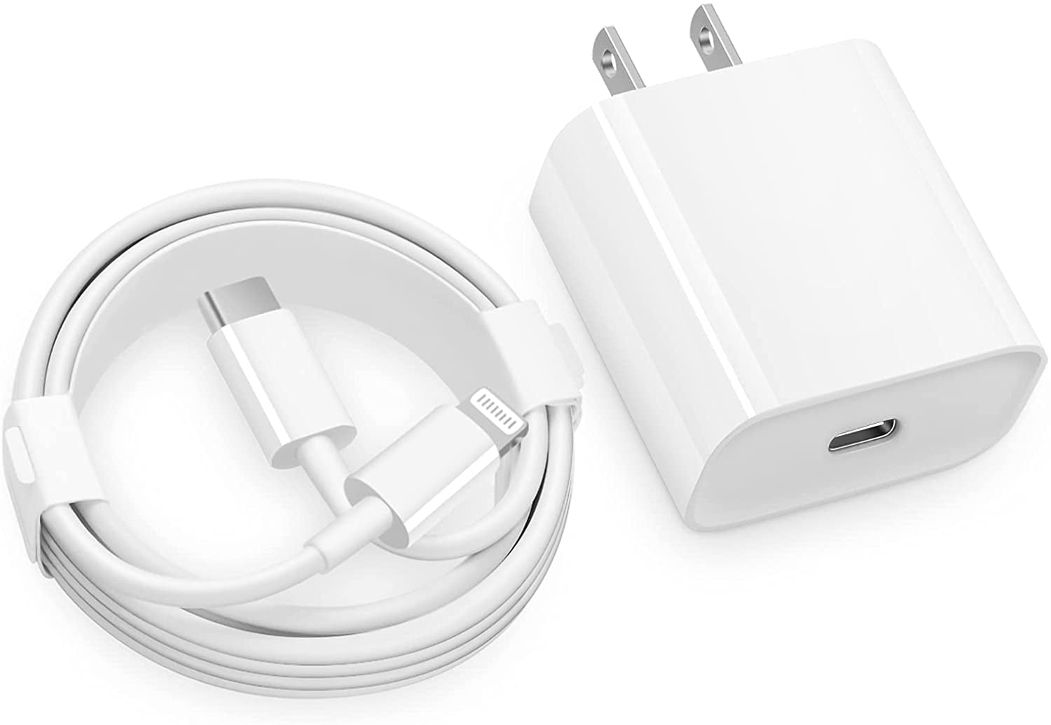 Apple I phone Charger USB C Wall Charger Fast Charging 20W PD ( MFI  Certified) Adapter with 6 FT Lighting Cable Compatible with iPhone 14/  13/13