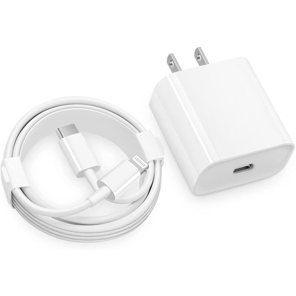 For Apple I phone Charger USB C Wall Charger Fast Charging 20W PD ( MFI Certified) Adapter with 3FT Lighting Cable Compatible with iPhone 13/13 Pro/12/12 Pro,11/10/X XS