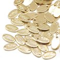 thumbnail image 3 of 10pc Brass Charms Oval with Word Real 18K Gold Plated 10.5x6x1mm Hole: 1mm, 3 of 3
