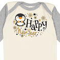 thumbnail image 4 of Inktastic Happy New Year with Cute Penguin Boys or Girls Long Sleeve Baby Bodysuit, 4 of 5