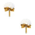 thumbnail image 4 of Ramo de flores artificiales Sonducket Elegante y con estilo Decoración de boda Cinta dorada clara 2piezas, 4 of 6