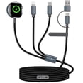 thumbnail image 1 of Cable de carga Autallgee 3 en 2 para iWatch y iPhone de 5 pies, negro, 1 of 9