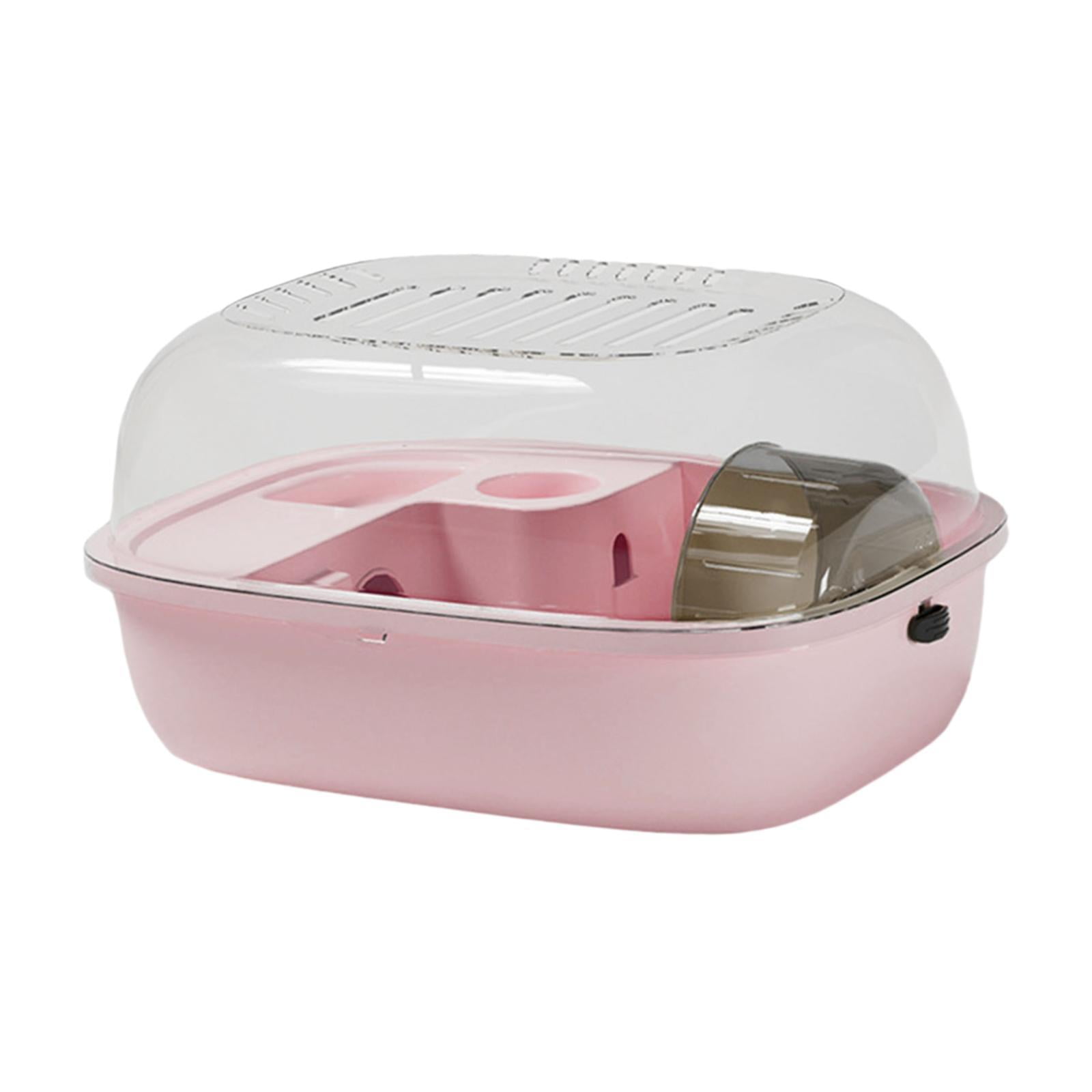 balikha Hamster Cage Openable Top Hamster Enclosure for Small Animals Hedgehog Bunny pink
