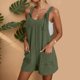 thumbnail image 1 of MKLEKYY Pijama Corto Para Mujer, Mono Informal De Verano, Pantalones Cortos Con Tirantes Ajustables, Mono De Pierna Ancha Con Bolsillos, 1 of 4