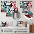 thumbnail image 4 of Designart "Vintage 1950s-Style Woman Portrait II" Celebrity Metal Wall Decor, 4 of 5
