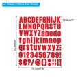 thumbnail image 2 of Uxcell Vinyl Letters Numbers Stickers Kit, Self Adhesive Decals for Mailbox, Sign Red 486 Pieces 6 Sheets, 2 of 6