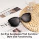 thumbnail image 2 of Gafas de sol Dollger polarizadas a la moda, oversize, estilo ojo de gato, negras, 2 of 7