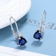 thumbnail image 2 of Sterling Silver Sapphire Tear Drop Lever-back, 2 of 4