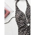 thumbnail image 5 of Leopard Halter Neck Ring Detail One-Piece Swimsuit, 5 of 5