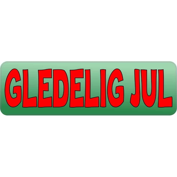 10in x 3in Norwegian Gledelig Jul Magnet