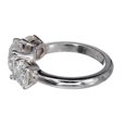 thumbnail image 5 of HeartsAndYou 3ct Round Cut Moissanite Engagement Ring for Women Trilogy Solitaire 18k White Gold over Silver, 5 of 8