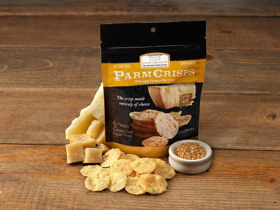 Gourmet all Aged Parmesan Cheese "Mini" Crisps by Kitchen Table Bakers (1.75 Oz) by