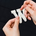 thumbnail image 4 of Clearance! Iron Cobble On Clothes AZ Sew Decorative Letter Cobble Glitter Letters Applique Rhinestone Pearl English Letters For DIY Craft Supplies, 4 of 4