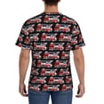 thumbnail image 3 of Vsdgher Fire and Rescue Truck Print Men's Dry Fit Mesh Athletic Shirts Moisture Wicking Tennis T-Shirt Tops, 3 of 9