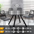 thumbnail image 6 of Black and White Plaid Round Fitted Tablecloth with Elastic Edge, Geometric Gingham Waterproof Table Cover, Indoor Outdoor Table Cloth for Kitchen Dinner, Outdoor, Picnic, 36"-44", 6 of 6
