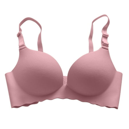 

gvdentm Bras For Women womens One Smooth U Underwire Bra Ultra Light T-shirt Bra With Stay-in-place Straps Purple 34