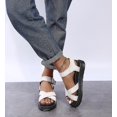 thumbnail image 4 of Summer Womens Chunky Sandals Thick Sole Strappy Flatforms Shoes, 4 of 5