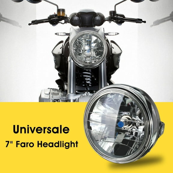 Universal Motorcycle Headlight 7" Motorbike High Low Beam Front Light Head Lamp