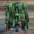 thumbnail image 4 of Chandails en Molleton de Noël pour Femmes Grande Taille Col Rond Imprimé Père Noël Manches Longues Vêtements d'Automne Amusants Mode Hiver, 4 of 4