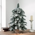 thumbnail image 2 of Christmas Savings Clearance! FELTREE Christmas Tree Green 55cm Simulated Nobel Pines Pe Leaf Mini Flocked Christmas Tree Decoration Luxury Snow Tree, 2 of 7