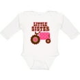 thumbnail image 3 of Inktastic Pink Tractor Little Sister Girls Long Sleeve Baby Bodysuit, 3 of 5