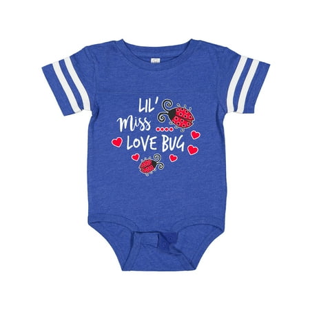 

Inktastic Lil Miss Love Bug with Lady Bug and Hearts Gift Baby Girl Bodysuit
