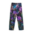 thumbnail image 3 of Lsque Starry Night Iris Field Print Men's Pajama Pants, Lounge Pant - Comfortable Home Wear,Elastic Waistband, Stylish Design-Medium, 3 of 9