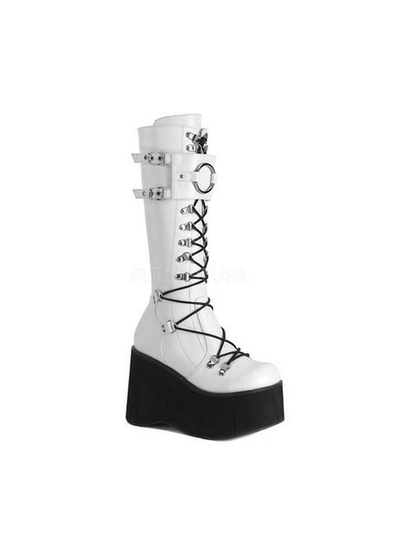 white platform boots demonia