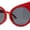 Red Black, variant on Womens Oversize Round Circle Lens Curled Ears Cat Eye Sunglasses Red Black