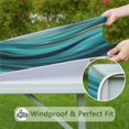 thumbnail image 6 of Teal Marble Gold Wave Pattern Square Fitted Tablecloth with Elastic Edge,Square Table Cover,Washable Elastic Table Cover for Home Kitchen Party Decor 34"x34", 6 of 6