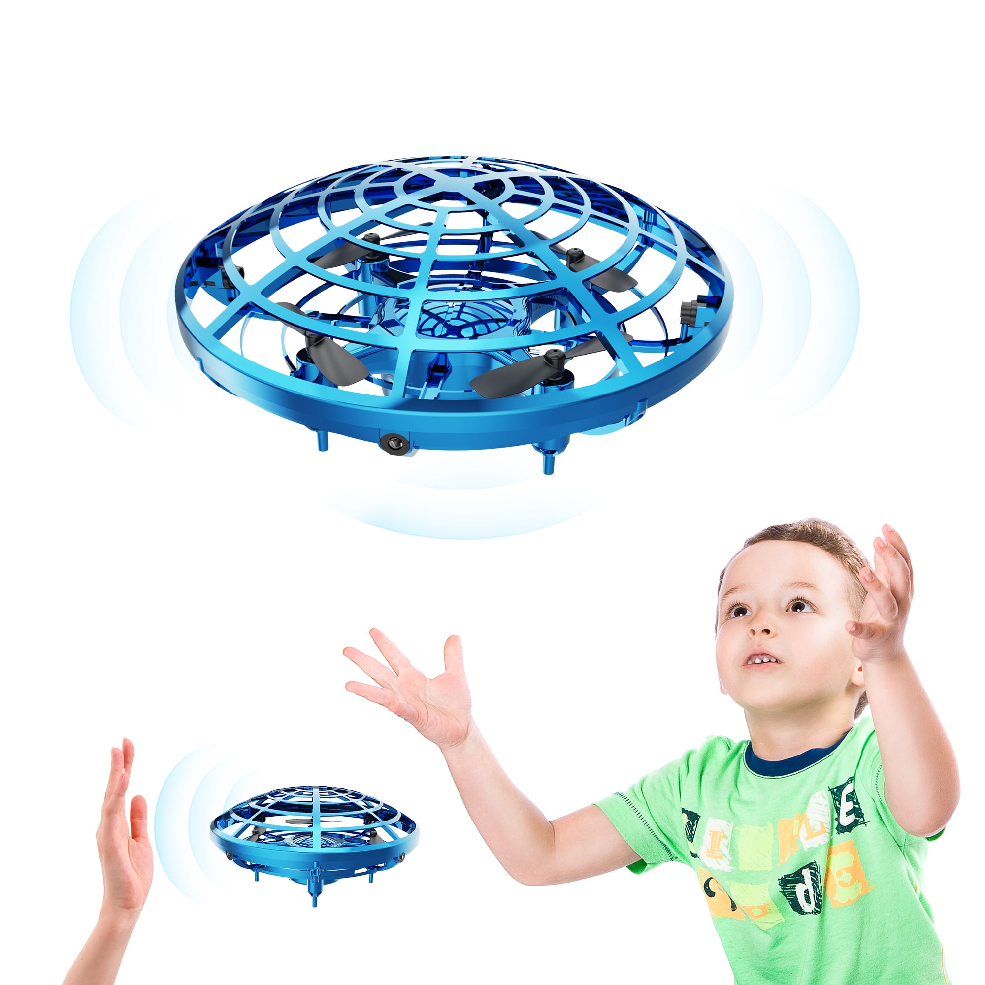 3 Pack Flying Ball Toys RC Easter Toy Gifts for Kids Boys Girls Easter Basket Stuffers Light Up Soccer Gifts Hand Operated Helicopter with Remote Controller Recharge Mini Drones Outdoor Sport Games