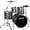 Dark Silver Sparkle, variant on ddrum D2 5-Piece Drum Set - Midnight Black