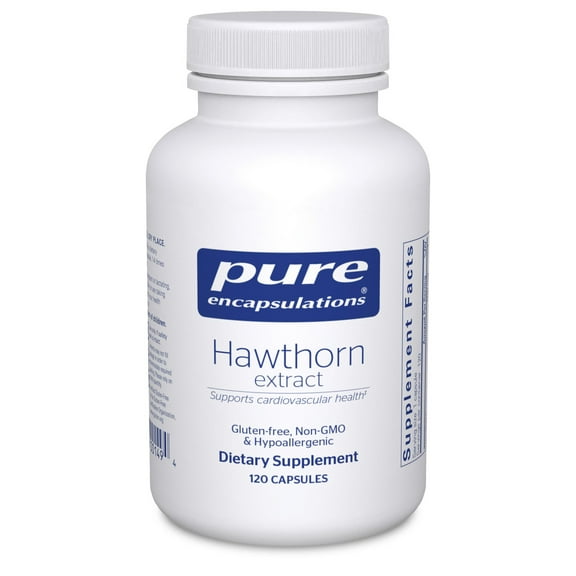 Pure Encapsulations Hawthorn Extract | Crataegus Oxyacantha Hypoallergenic Supplement for Cardiovascular System Support | 120 Capsules