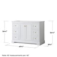 thumbnail image 3 of Wyndham Collection Wood Single Bathroom Vanity with Mirror in White/Gold, 3 of 3