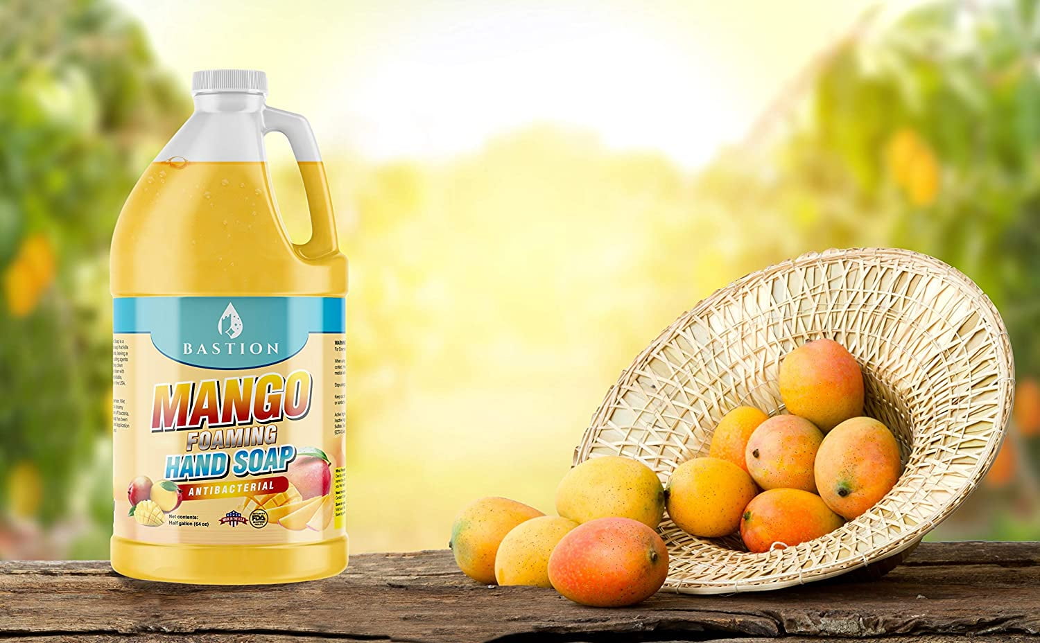 Mango Scent Liquid Antibacterial Foaming Hand Soap For Sensitive & Dry Skin - 6 X 1/2 Gallon (64 oz) Refills (384 oz Total). FOAMING DISPENSER REQUIRED.